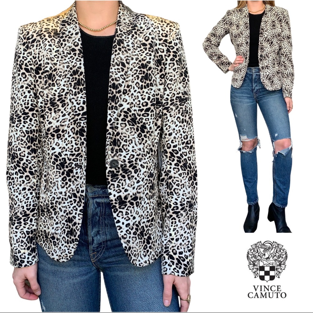 Vince Camuto Silky Cheetah Blazer